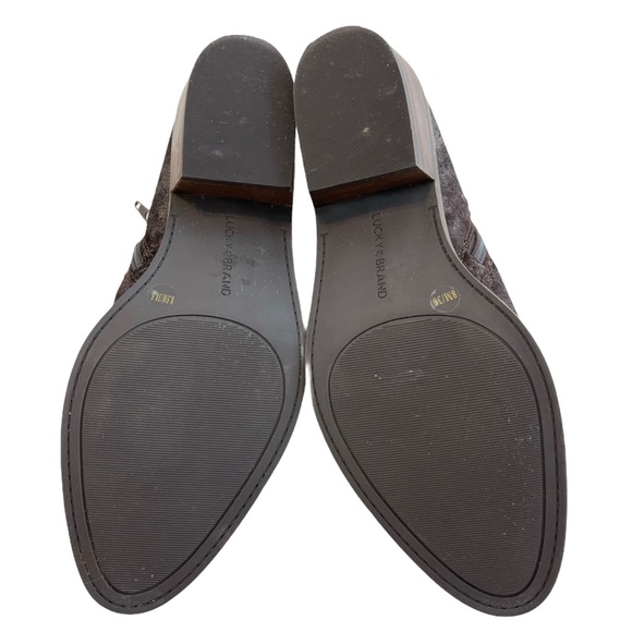 Lucky Brand Ferryn Suede Metallic Ankle Bootie Women’s Size 8M - Picture 6 of 12